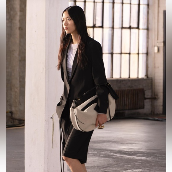 Zara Oversized Wool Blend Jacket Blazer Coat ZW Collection Black size XS NWT - Picture 7 of 16